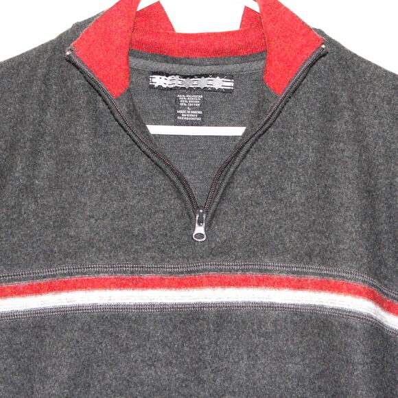 Men's XG Grey Quarter Zip Sweater Size Large - Picture 3 of 5